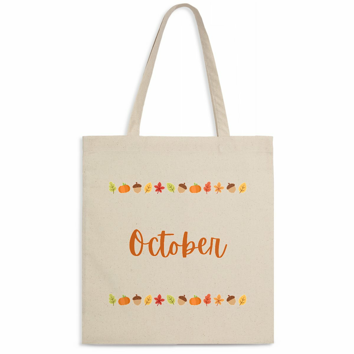Midtote (manici sottili) “October” - fronte_naturale
