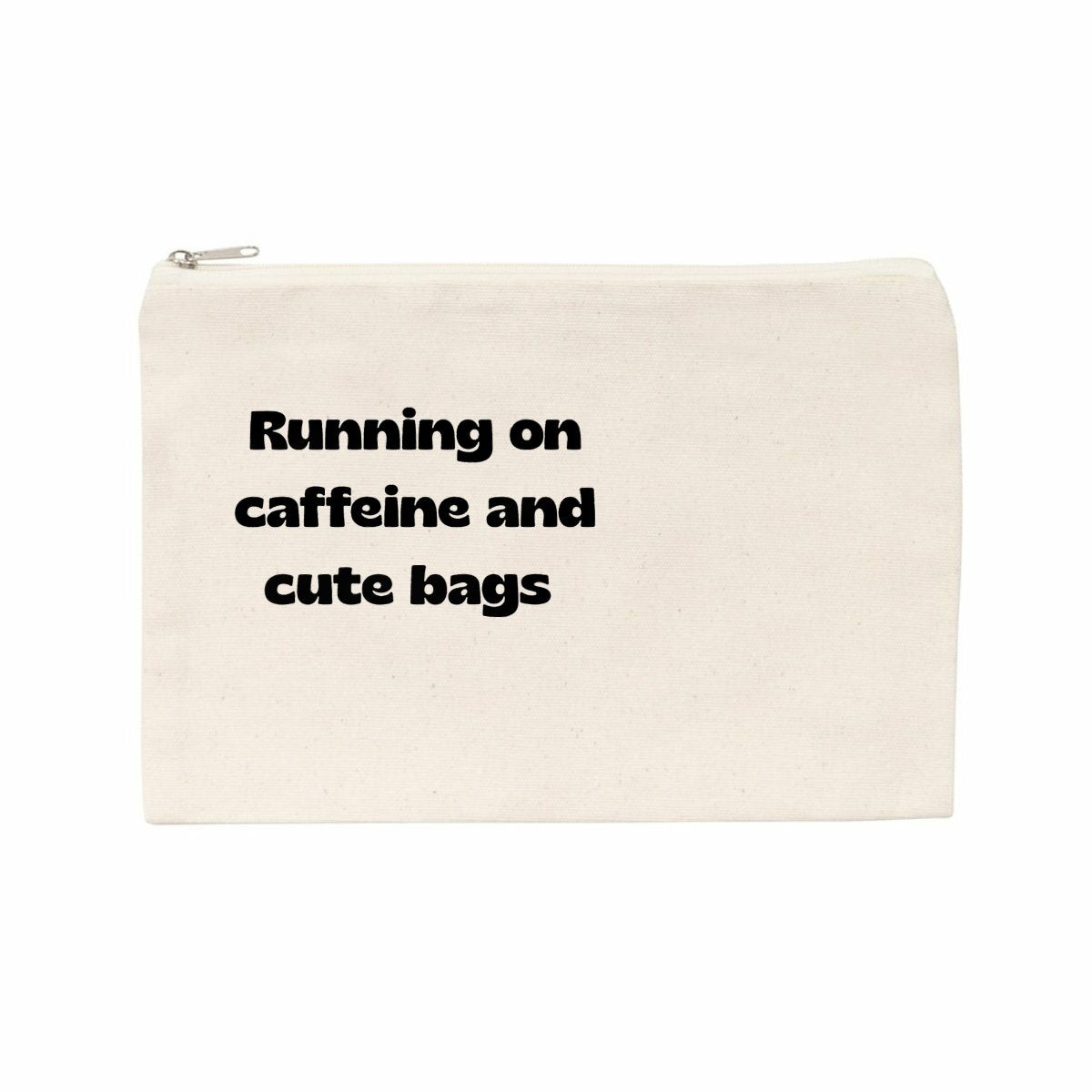 Pochette “Running on caffeine and cute bags “ - fronte_naturale