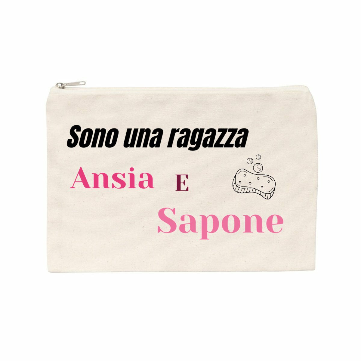 Pochette “Sono una ragazza ansia e sapone” - fronte_naturale