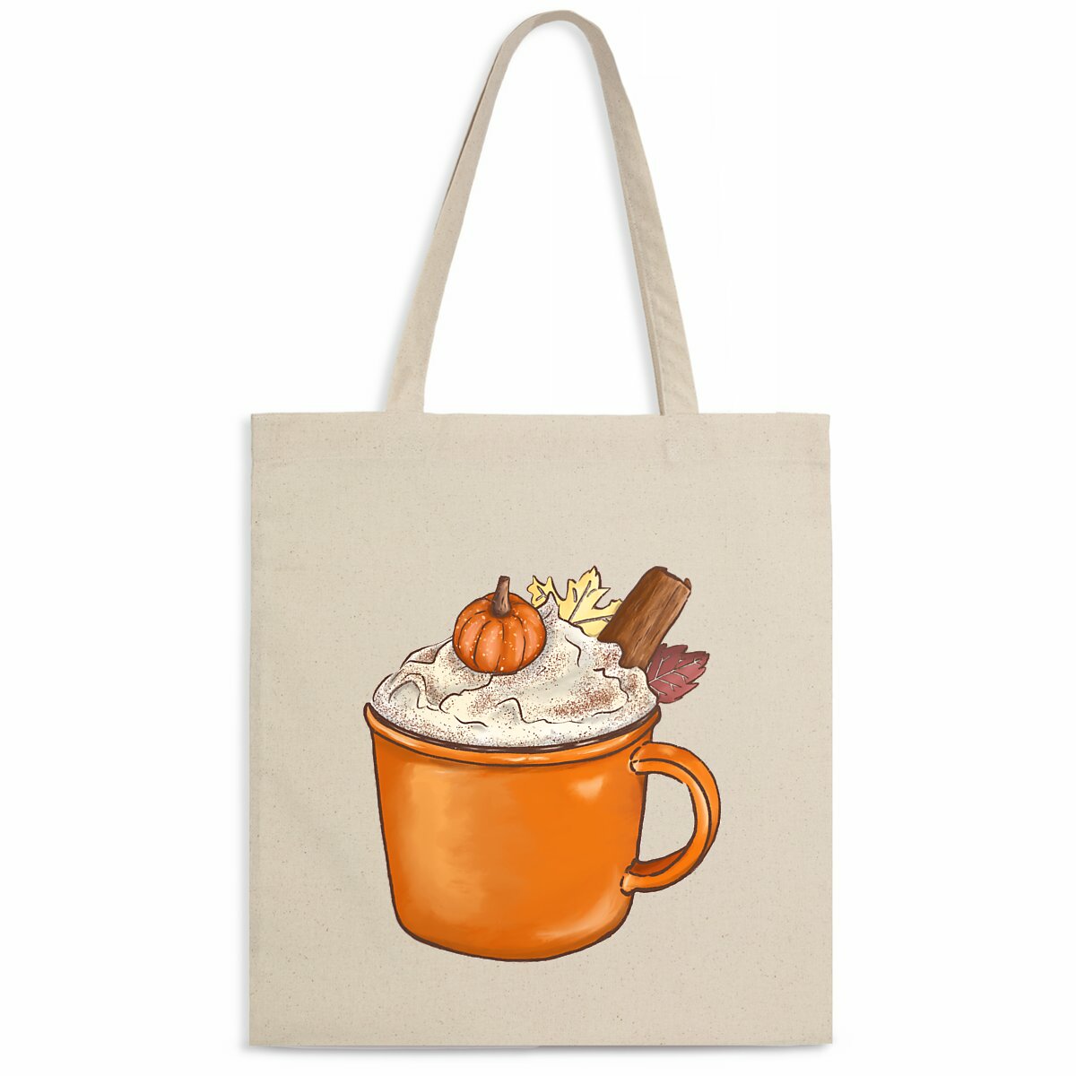 Midtote (manici sottili) “tazza ottobre” - fronte_naturale