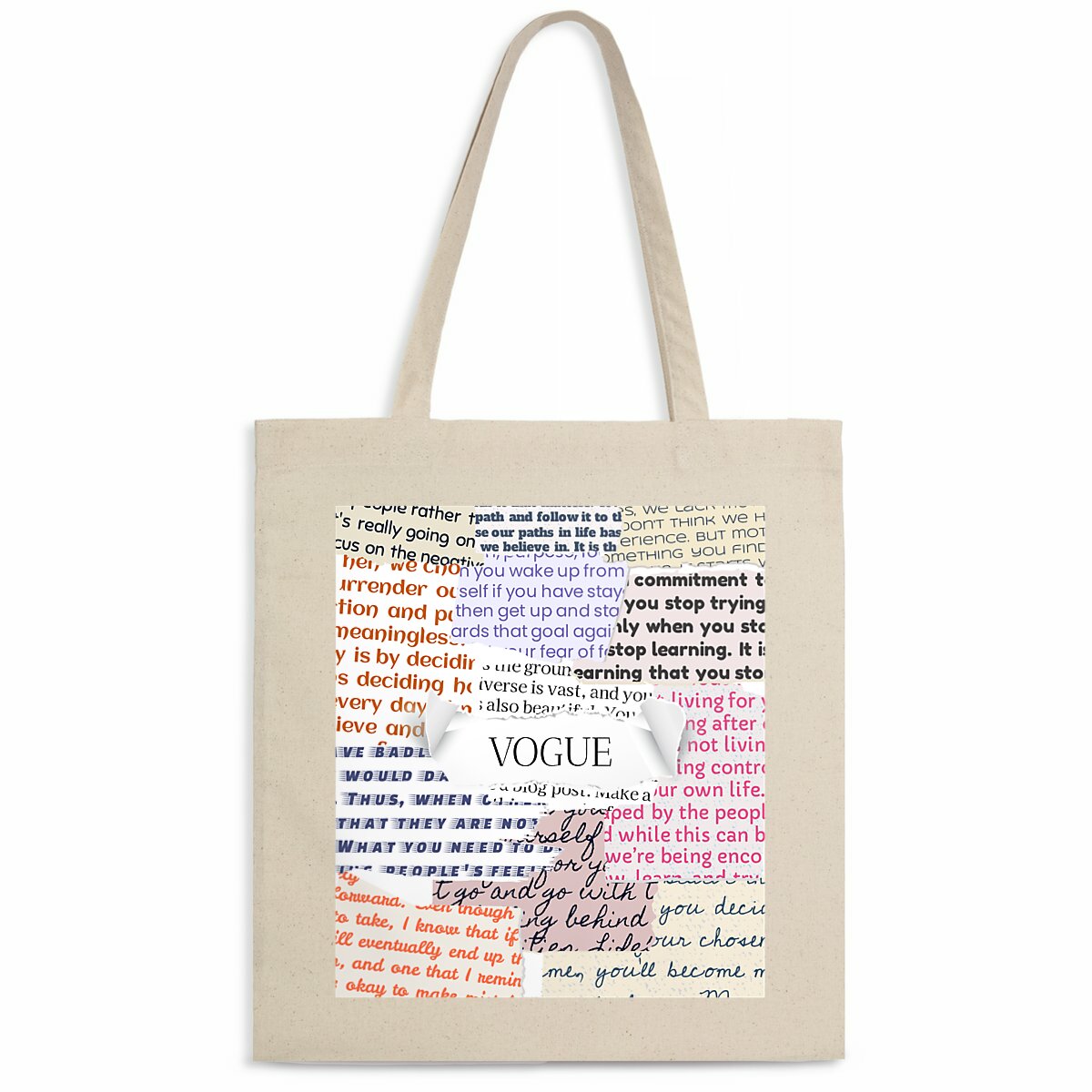 Midtote (manici sottili) “Vogue” - fronte_naturale