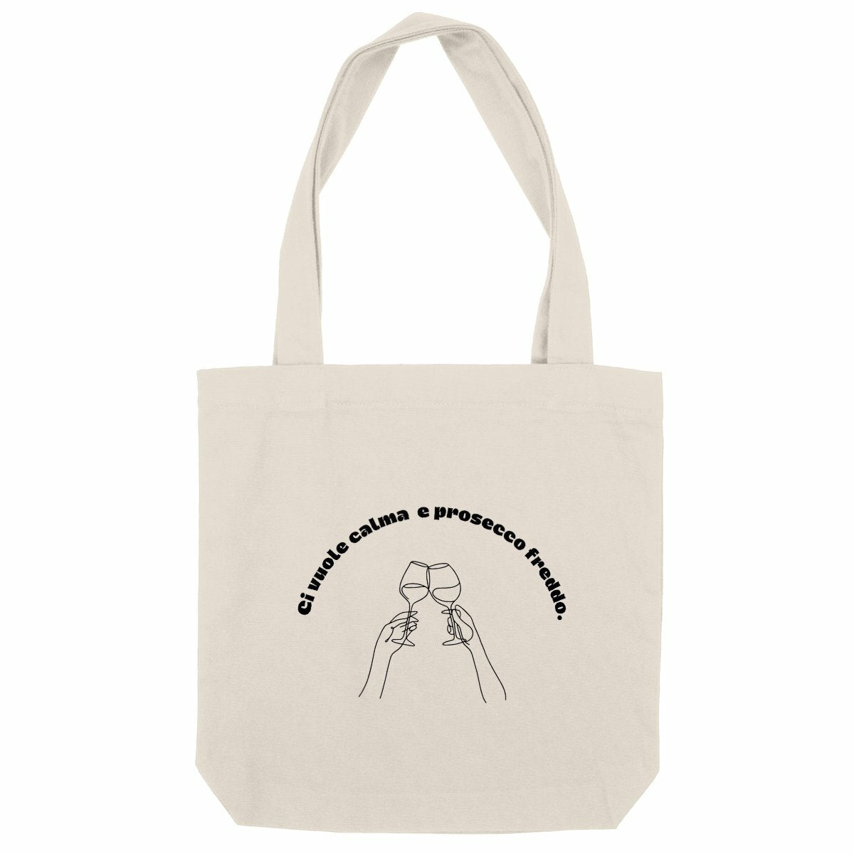 Midtote “Ci vuole calma e prosecco freddo” - fronte_naturale