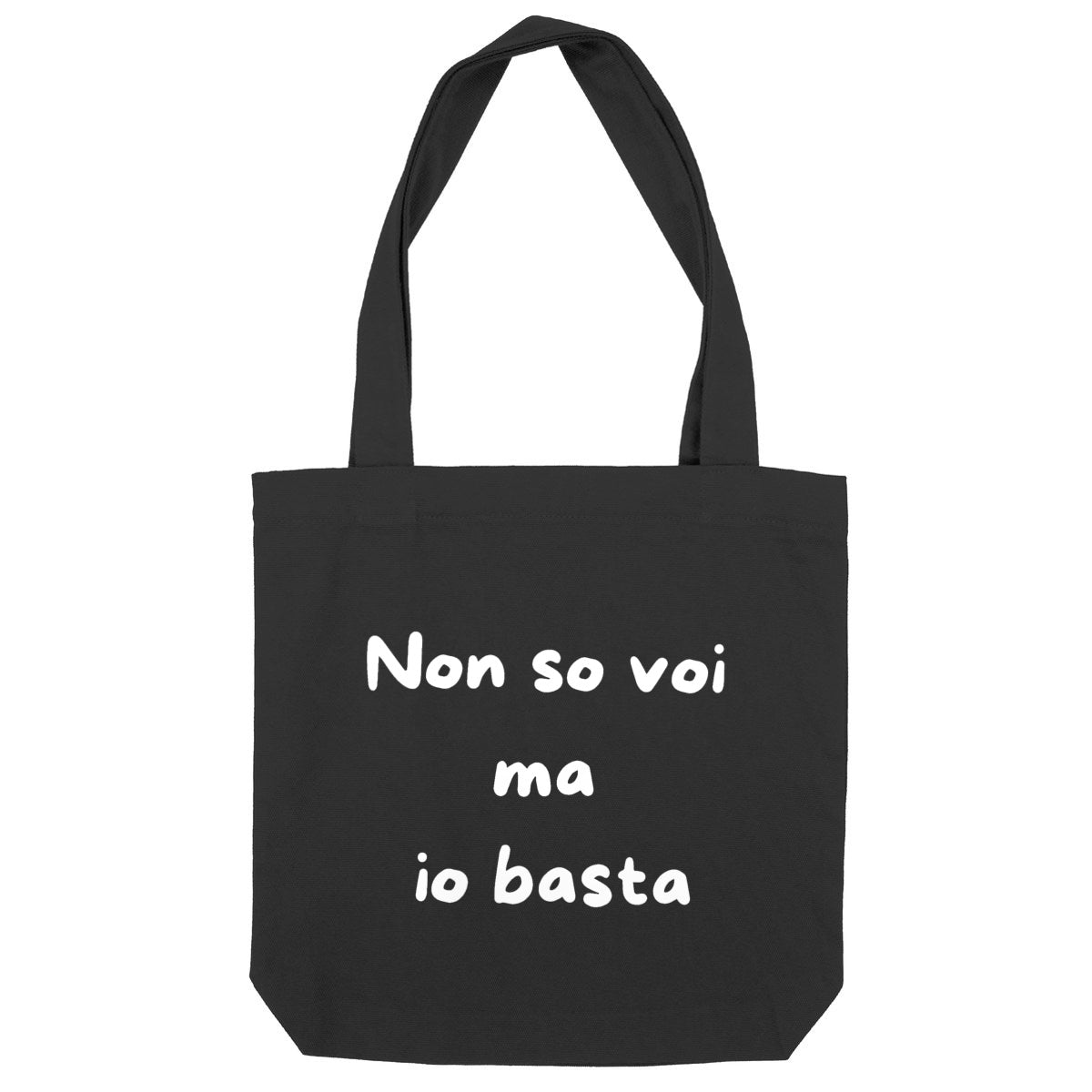 Midtote “Non so voi maio basta” - fronte_nero