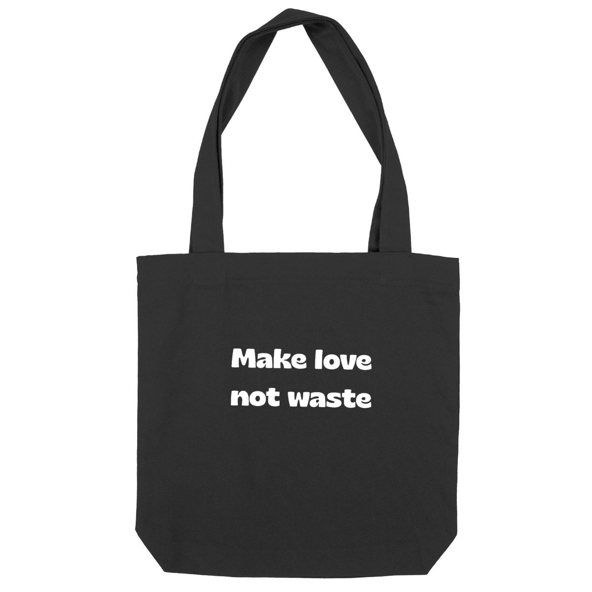 Midtote “make love, not waste” - fronte_nero