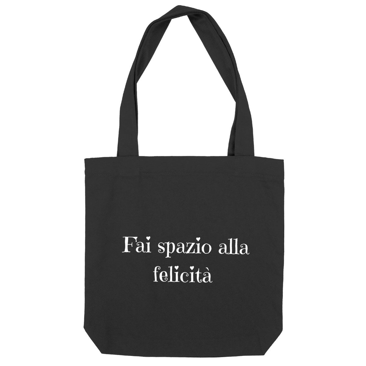 Midtote “Fai spazio alla felicità” - fronte_nero
